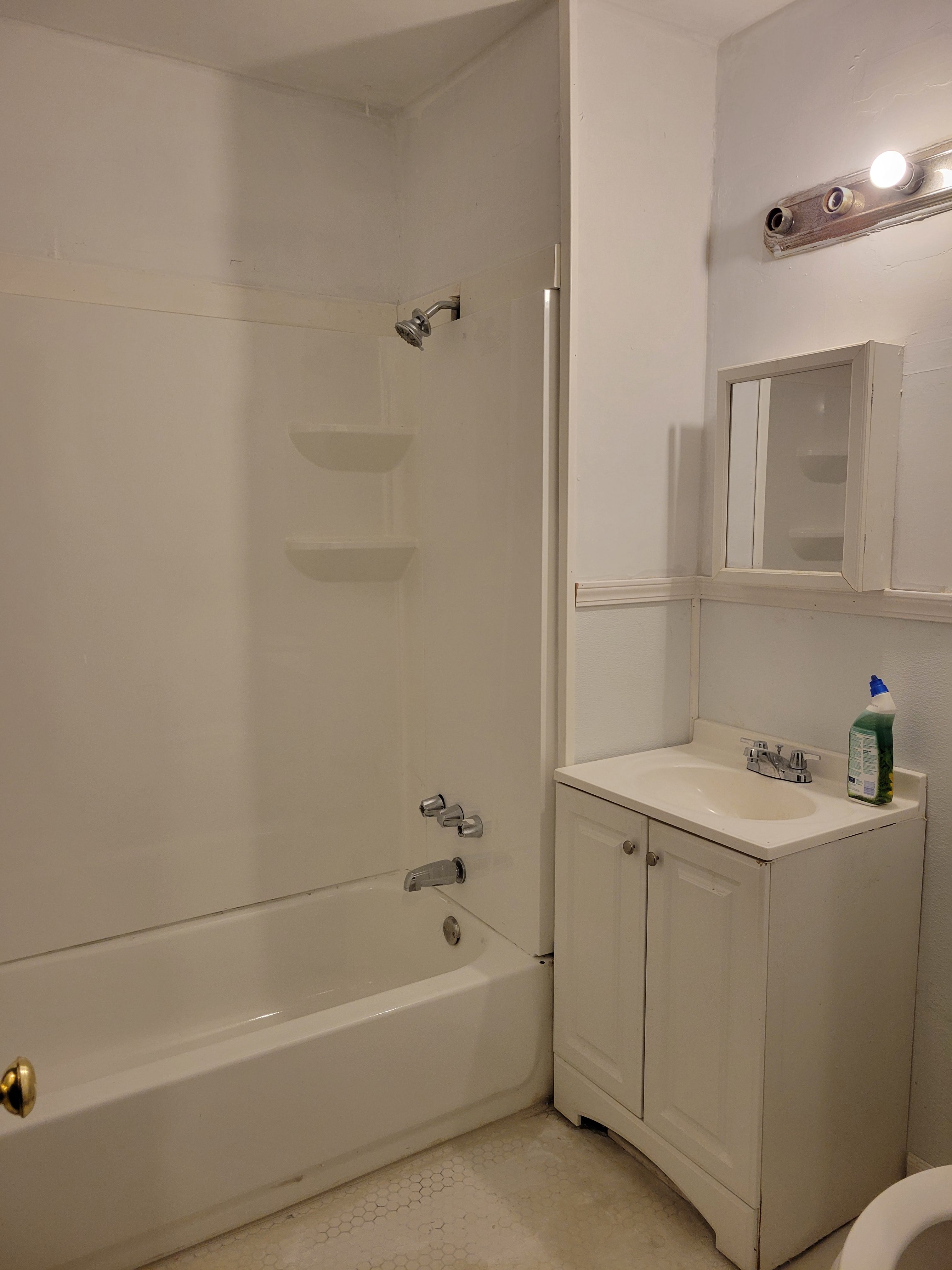 Clean bathroom renovation